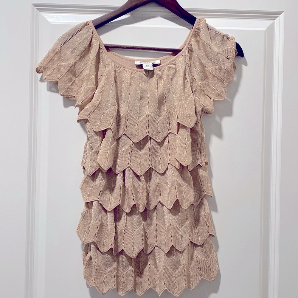 White House Black Market Gold Blouse